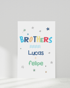 Quadro Para Quarto De Irmãos - Brothers na internet