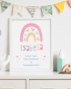 Quadro Significado Do Nome - Isabela - comprar online