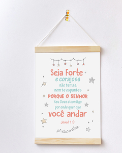 Flâmula Decorativa - Josué 1:9 na internet