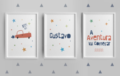 Conjunto 3 Quadros - Aventura - comprar online