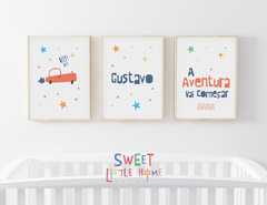 Conjunto 3 Quadros - Aventura