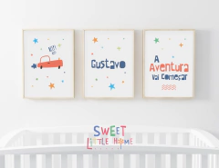 Conjunto 3 Quadros - Aventura