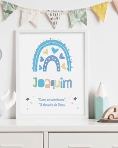 Quadro Significado Do Nome - Joaquim -  Sweet Little Home Decor - Quadro Infantil Personalizados 