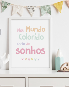 Quadro Para Quarto Infantil - Meu Mundo - comprar online