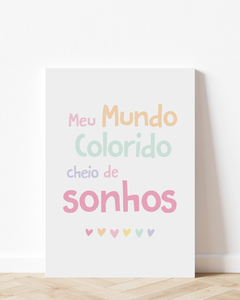 Placa Decorativa - Meu Mundo Colorê