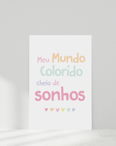 Quadro Para Quarto Infantil - Meu Mundo na internet