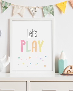 Quadro Para Quarto Infantil - Lets Play 2 - comprar online