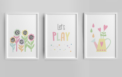 Conjunto 3 Quadros - Lets Play - comprar online
