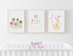 Conjunto 3 Quadros - Lets Play