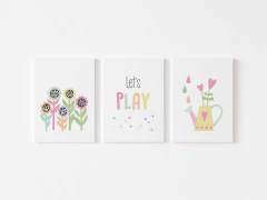 Conjunto Placas Decorativas - Lets Play