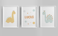 Conjunto 3 Quadros Dinossauro - Lucas - comprar online