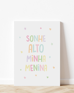 Placa Decorativa - Sonhe Alto Meu Menino