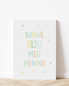 Quadro Para Quarto Bebê - Sonhe Alto Meu Menino na internet