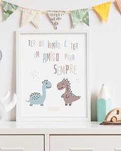 Quadro Para Quarto Infantil - Ter Irmãos Dino na internet