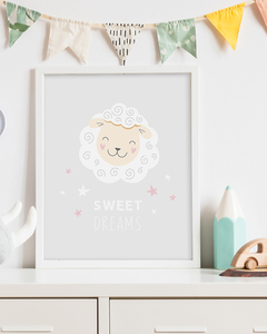 Quadro Para Quarto Infantil - Ovelha - comprar online
