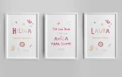 Conjunto 3 Quadros Significado Nome Irmãs - comprar online