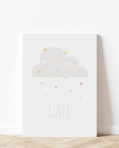 Quadro Quarto Infantil - Gael Com Nuvem na internet