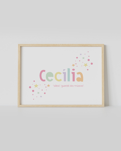 Quadro Significado Do Nome - Cecília na internet