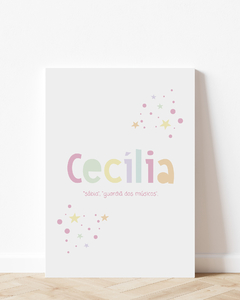 Quadro Significado Do Nome - Cecília -  Sweet Little Home Decor - Quadro Infantil Personalizados 