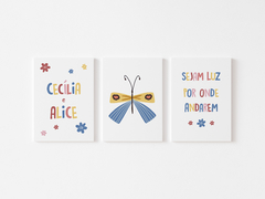 Conjunto Placas Quarto de Irmãs - Sejam Luz