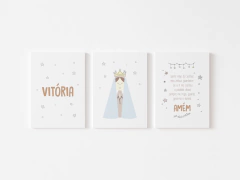 Conjunto Placas Decorativas - Nossa Senhora Aparecida Infantil
