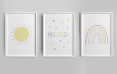 Conjunto 3 Quadros Infantil - Heloisa - comprar online