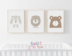 Quadro Infantil Quarto Bebê - Safari Escandinavo