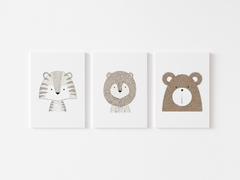 Conjunto Placas Decorativas - Safari Escandinavo