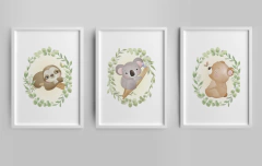 Quadro Infantil Quarto Bebê - Bichinhos Floresta - comprar online