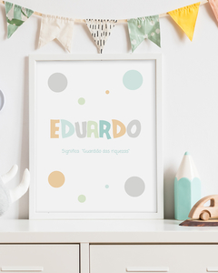 Quadro Infantil Significado Do Nome - Eduardo - comprar online
