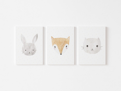 Conjunto Placas Decorativas - Bichinhos Escandinavos 2