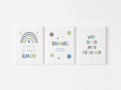 Conjunto Placas Decorativas - Significado Do Nome Samuel