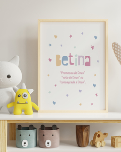 Quadro Infantil Significado Do Nome - Betina