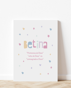 Quadro Infantil Significado Do Nome - Betina na internet