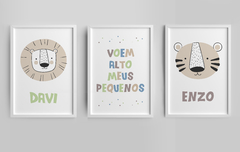 Conjunto 3 Quadros Quarto irmãos - Davi e Enzo - comprar online