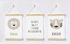 Conjunto 3 Flamulas Quarto Irmãos - Davi e Enzo