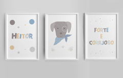 Conjunto 3 Quadros Quarto Infantil - Heitor - comprar online
