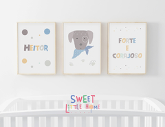 Conjunto 3 Quadros Quarto Infantil - Heitor