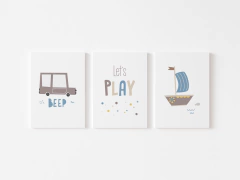 Conjunto Placas Decorativas - Lets Play