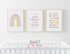 Quadro Quarto Infantil - Tenha Coragem e Corações
