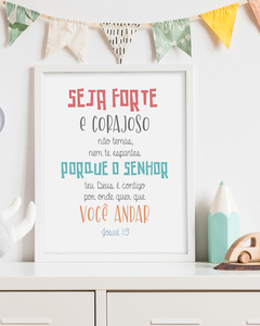 Quadro Personalizado Infantil - Josué 1:9 - comprar online