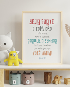 Quadro Personalizado Infantil - Josué 1:9