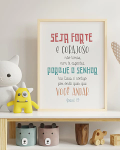 Quadro Personalizado Infantil - Josué 1:9