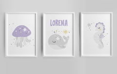 Quadro Personalizado Quarto Infantil - Fundo do Mar Lorena - comprar online