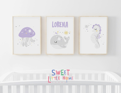 Quadro Personalizado Quarto Infantil - Fundo do Mar Lorena