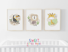 Quadro Infantil Quarto Bebê - Safari