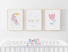 Quadro Quarto Infantil Tucano - Maria Flor