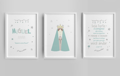 Conjunto 3 Quadros Nossa Senhora Aparecida Infantil - Miguel - comprar online