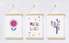 Conjunto 3 Flamulas - Maria Luiza