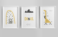 Conjunto Quadro Infantil Girafa - Daniel - comprar online